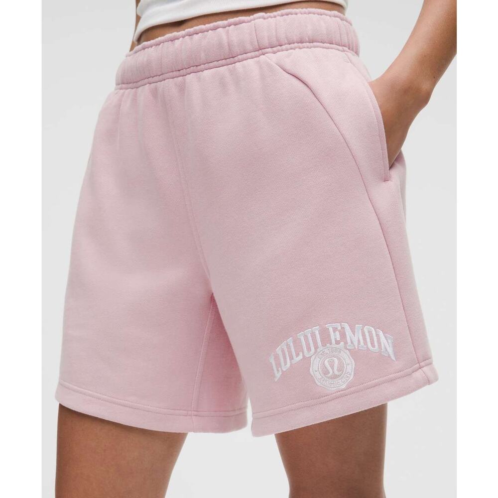 New Lululemon Scuba Oversized Mid Rise Short - Pink - Small RARE